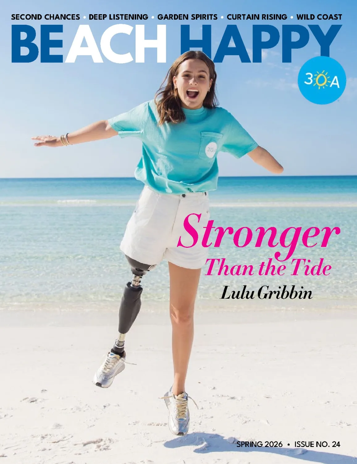Cover of the latest issue of Beach Happy magazine